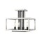 Z-Lite Quadra 4 Light Semi Flush Mount, Brushed Nickel + Black 456SF-BN-BK - alternate 1